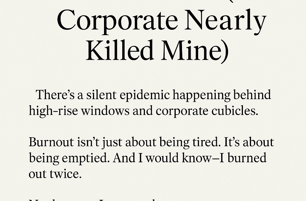 Healing Isn’t Linear—It’s a Rebellion (And Corporate Nearly Killed Mine)